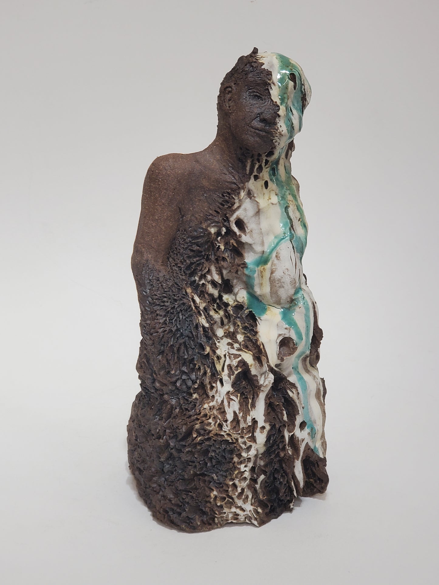 Sculpture, set of 2 figures, dark and light