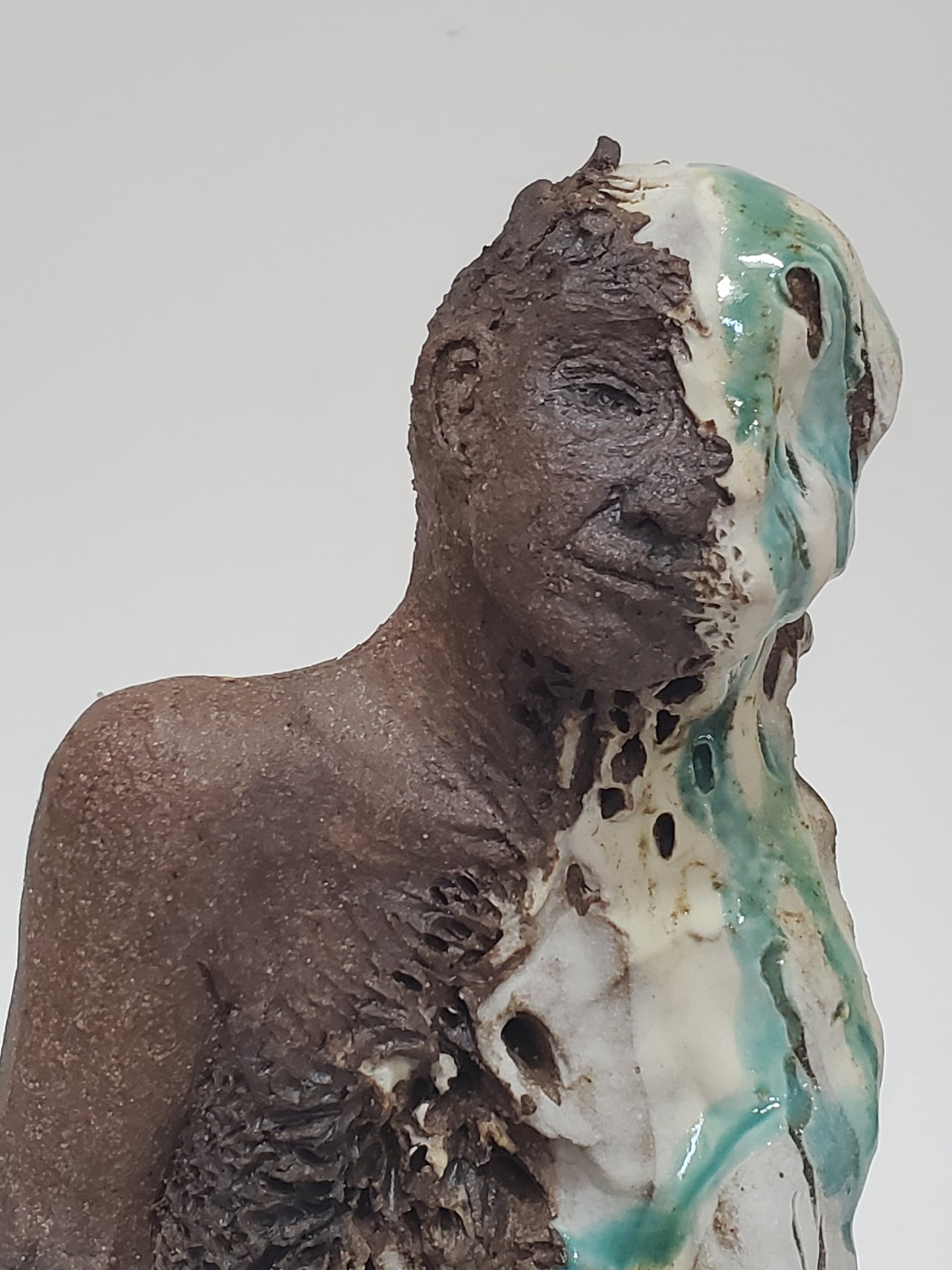 Sculpture, set of 2 figures, dark and light